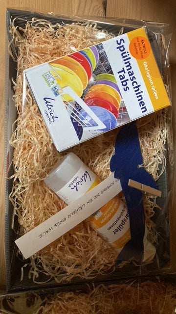 Spülmaschinentaps mit Klarspüler als Geschenk